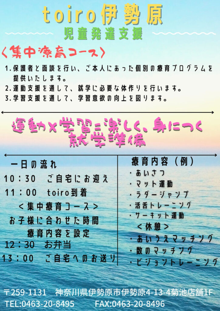 o1217172215173607437 724x1024 - toiro伊勢原＜児童発達支援スタート＞
