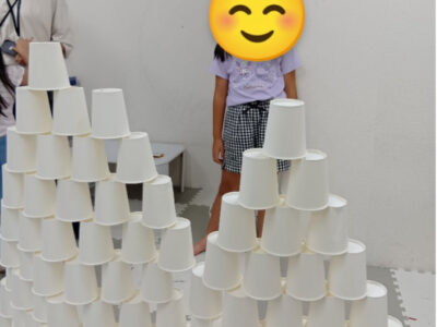 19c1fb7cb8bdd5eb9551c6b9bedb5433 400x300 - 8月toiro溝の口第1教室【紙コップタワー】